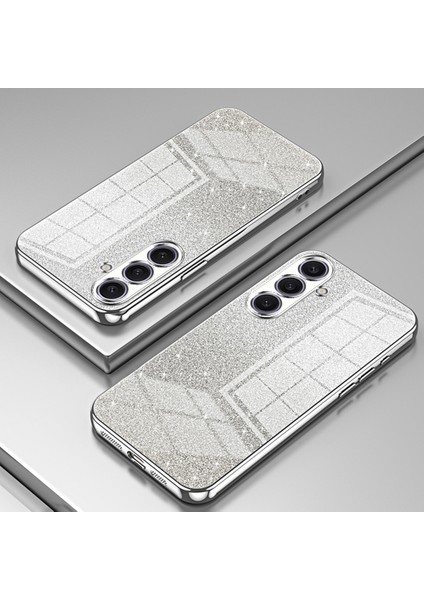 Samsung Galaxy S25+KILIF Galvanik Degrade Parıltılı Tpu Telefon Kılıfı-Gümüş (Yurt Dışından) fırsatları