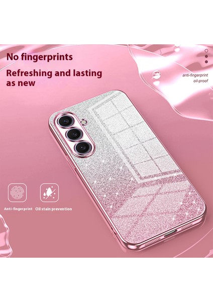 Samsung Galaxy S25+KILIF Galvanik Degrade Parıltılı Tpu Telefon Kılıfı-Gümüş (Yurt Dışından) indirimleri