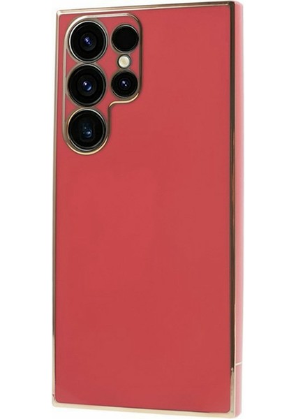 Samsung Galaxy S25 Ultra Kılıf Tpu Slim Fit Darbeye Dayanıklı Telefon Kılıfı 6d Elektrokaplama-Kırmızı (Yurt Dışından)