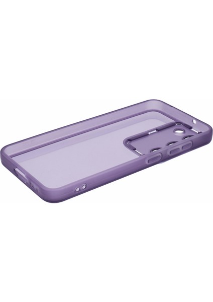 Dksm Serisi Samsung Galaxy S23+KILIF Elektrokaplama Kamera Çerçeve Tpu Telefon Kılıfı-Şeffaf Mor (Yurt Dışından) modelleri