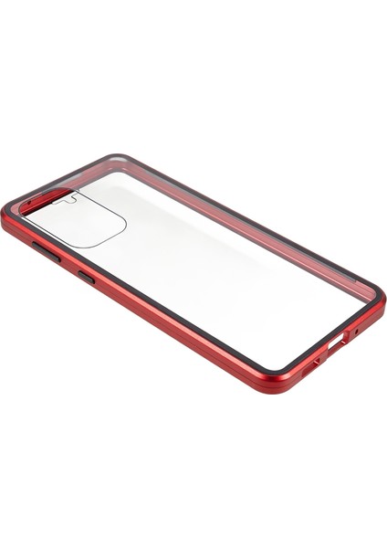 Samsung Galaxy A33 5g Için Çizilmez Metal Tampon + Çift Taraflı Temperli Cam Manyetik Kabuk 360 Derece Koruyucu Telefon Kılıfı - Kırmızı (Yurt Dışından) indirimleri