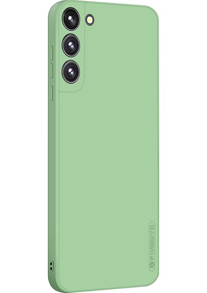 Pınwuyo Silikon Telefon Kılıfı Samsung Galaxy S22+5G, Kamera Korumalı Hassas Kesikler Ipeksi Elyaf Akın Koruyucu Kılıf-Yeşil (Yurt Dışından)