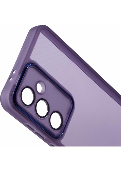 Dksm Serisi Samsung Galaxy S24 Fe Kılıf Elektrokaplama Kamera Çerçeve Tpu Telefon Kılıfı-Şeffaf Mor (Yurt Dışından) indirimleri