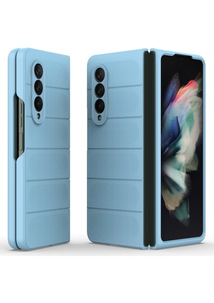 Samsung Galaxy Z Fold3 5g Sert Pc Telefon Kılıfı Çizilmeye Katlanır Kılıf-Bebek Mavisi (Yurt Dışından)