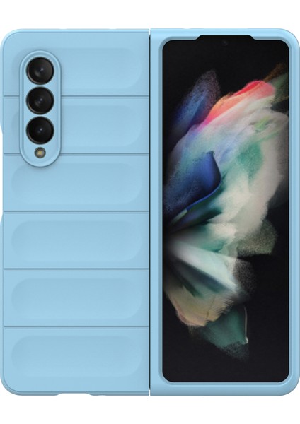 Samsung Galaxy Z Fold3 5g Sert Pc Telefon Kılıfı Çizilmeye Katlanır Kılıf-Bebek Mavisi (Yurt Dışından) fiyatları