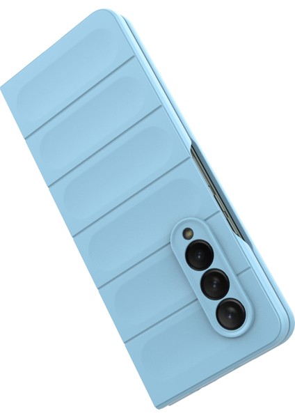 Samsung Galaxy Z Fold3 5g Sert Pc Telefon Kılıfı Çizilmeye Katlanır Kılıf-Bebek Mavisi (Yurt Dışından) fırsatları