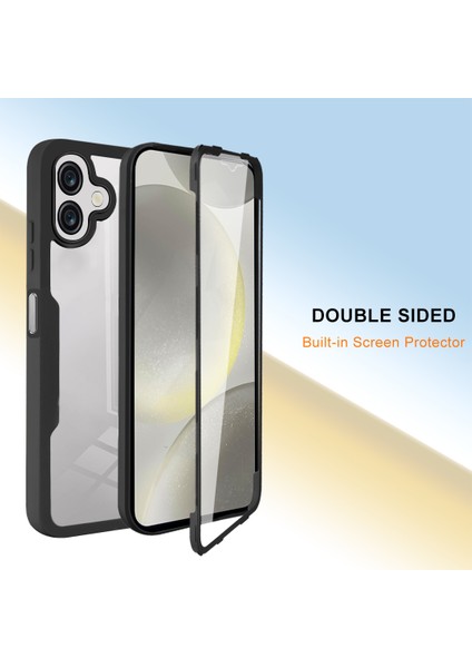 Samsung Galaxy A06 4g Kılıf Akrilik+Tpu Şeffaf Telefon Kılıfı Pet Ekran Filmi-Siyah (Yurt Dışından) fiyatları