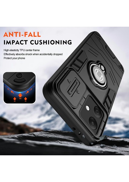 Samsung Galaxy A06 4g Kılıf Sürgülü Camshield Kickstand Pc+Tpu Telefon Kılıfı-Siyah (Yurt Dışından) indirimleri