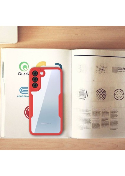 Pet Ekran Koruyucu + Akrilik + Tpu Kılıf Darbeye Dayanıklı Çok Yönlü Koruma Telefon Kılıfı Samsung Galaxy S22 + 5g - Kırmızı (Yurt Dışından) indirimleri