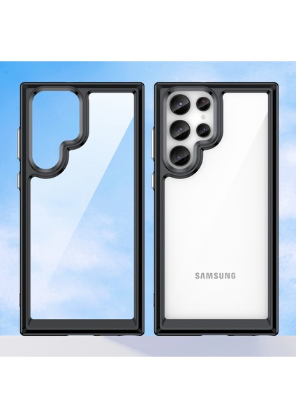Samsung Galaxy S23 Ultra Çizilmez Telefon Kılıfı Tpu Tampon Akrilik Arka Darbeye Dayanıklı Kapak-Siyah (Yurt Dışından) fiyatları