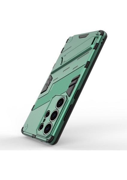 Samsung Galaxy S25 Ultra Kılıf Pc+Tpu Darbeye Dayanıklı Telefon Kılıfı Kickstand Ile-Yeşil (Yurt Dışından) fırsatları