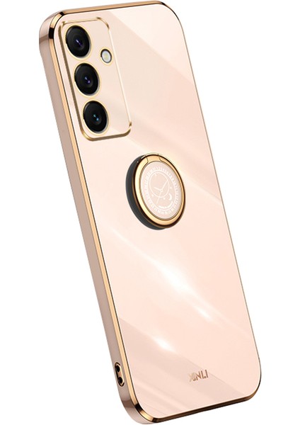 Xınlı Samsung Galaxy S24 Fe Kılıf Halka Kickstand Elektrokaplama Tpu Telefon Kılıfı-Pembe (Yurt Dışından)