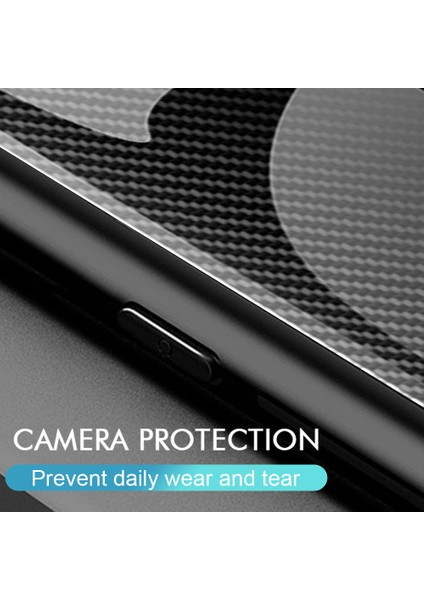 Samsung Galaxy S24 Fe Telefon Kılıfı Temperli Cam + Karbon Fiber Dokulu Tpu Kapak - Mavi (Yurt Dışından) fırsatları