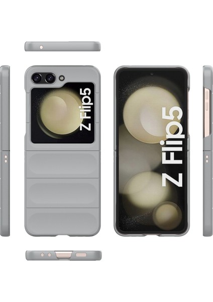Samsung Galaxy Z Flip5 5g Kılıf Darbeye Dayanıklı Sağlam Telefon Kılıfı-Açık Gri (Yurt Dışından) indirimleri