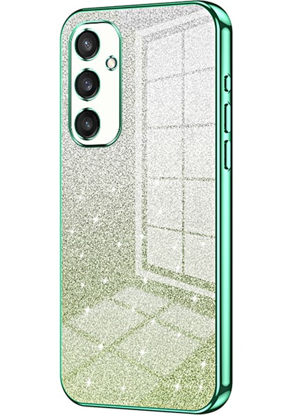 Samsung Galaxy S24 Için Hassas Kesim Cep Telefonu Kılıfı Degrade Parıltılı Tpu Kapak-Yeşil (Yurt Dışından)