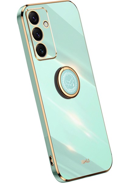 Xınlı Samsung Galaxy S24 Fe Kılıf Halka Kickstand Elektrokaplama Tpu Telefon Kılıfı-Camgöbeği (Yurt Dışından)