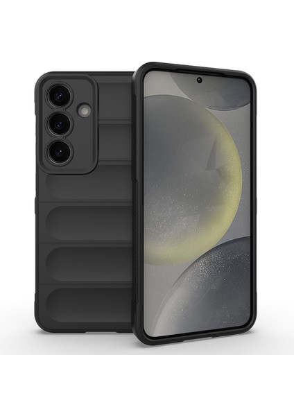 Samsung Galaxy S25 Kılıf Düşmeye Karşı Yumuşak Tpu Sağlam Telefon Arka Kapağı-Siyah (Yurt Dışından)