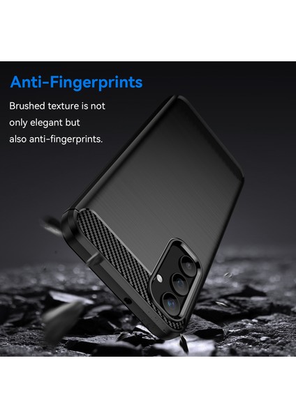Samsung Galaxy A25 5g Fırçalanmış Telefon Kılıfı Karbon Fiber Doku Esnek Tpu Kapak-Siyah (Yurt Dışından) fırsatları