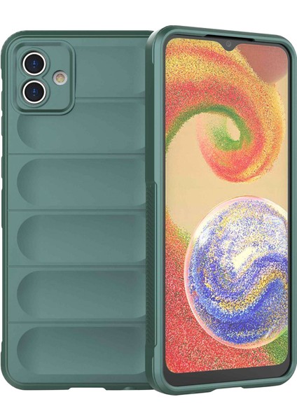 Samsung Galaxy A04 4g (164,4 x 76,3 x 9,1 Mm) Esnek Tpu Cep Telefonu Arka Kapağı Düşme Önleyici Telefon Koruyucu Kılıf-Yeşil (Yurt Dışından)