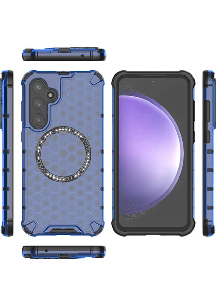 Samsung Galaxy S23 Fe Kılıf Petek Manyetik Halka Tpu+Pc Telefon Kılıfı-Mavi (Yurt Dışından) fırsatları