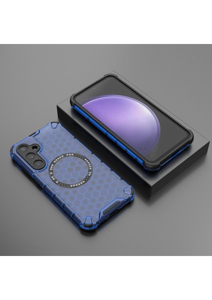 Samsung Galaxy S23 Fe Kılıf Petek Manyetik Halka Tpu+Pc Telefon Kılıfı-Mavi (Yurt Dışından) indirimleri