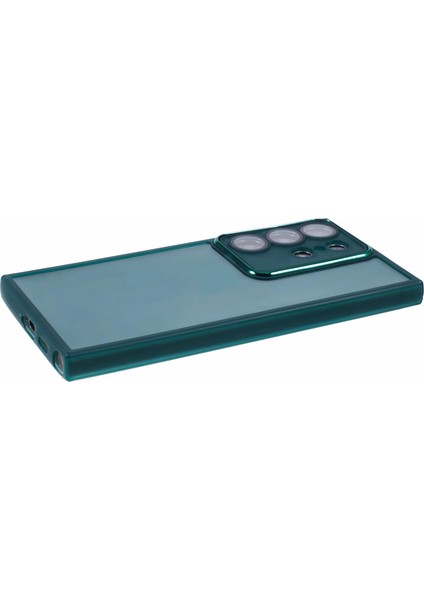 Dksm Serisi Samsung Galaxy S23 Ultra Kılıf Elektrokaplama Kamera Çerçevesi Tpu Telefon Kılıfı-Şeffaf Ordu Yeşili (Yurt Dışından) fırsatları