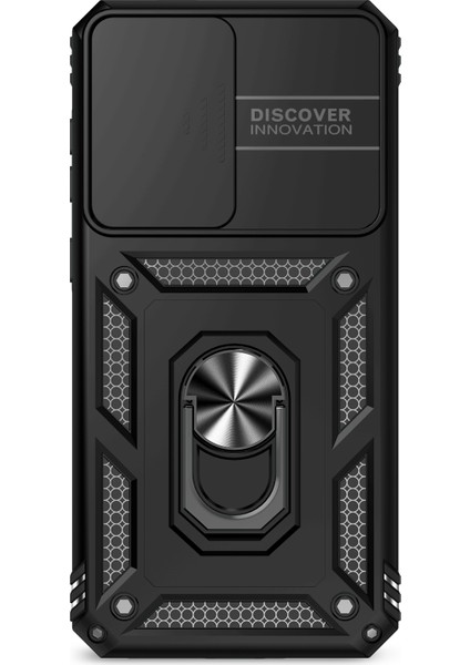 Samsung Galaxy A36 5G/A56 5g Kılıf Pc+Tpu Telefon Kılıfı Lens Korumalı Destekli-Siyah (Yurt Dışından) modelleri