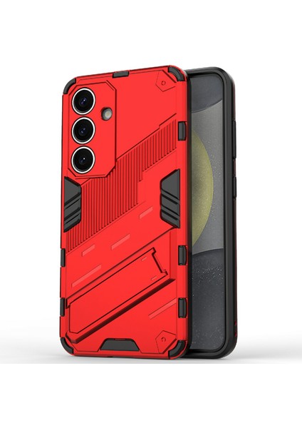 Samsung Galaxy A26 5g Kılıf Pc+Tpu Darbeye Dayanıklı Telefon Kılıfı Kickstand Ile-Kırmızı (Yurt Dışından)