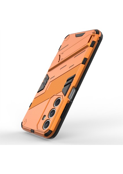 Samsung Galaxy M35 5g Kılıf Pc+Tpu Darbeye Dayanıklı Telefon Kılıfı Kickstand Ile-Turuncu (Yurt Dışından) modelleri
