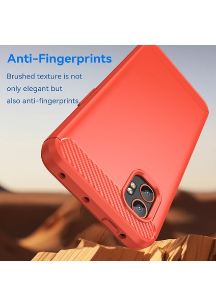 Samsung Galaxy Xcover7 Pro Kılıf Koruyucu Telefon Kılıfı Karbon Fiber Doku Fırçalanmış-Kırmızı (Yurt Dışından) modelleri