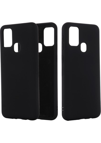 Samsung Galaxy M31-SIYAH Için Sıvı Silikon Kabuk Kılıf (Yurt Dışından)