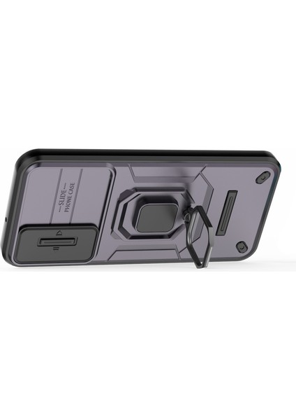 Samsung Galaxy A24 4g Için Arka Kabuk (162,1 x 77,6 x 8,3 Mm) Pc + Tpu Düşmeye Dayanıklı Telefon Kılıfı Sürgülü Lens Koruması Ayaklık Kapağı - Mor (Yurt Dışından) fırsatları