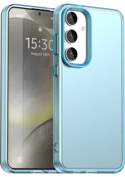 Samsung Galaxy S25+/S24+KILIF Pc+Tpu+Pet Mat Düşmeye Karşı Dayanıklı Telefon Arka Kapağı-Mavi (Yurt Dışından)