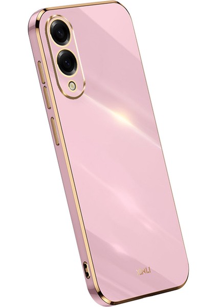 Xınlı Samsung Galaxy S25 Edge Kılıf Tpu Telefon Kılıfı Galvanik Çerçeveli-Mor (Yurt Dışından)