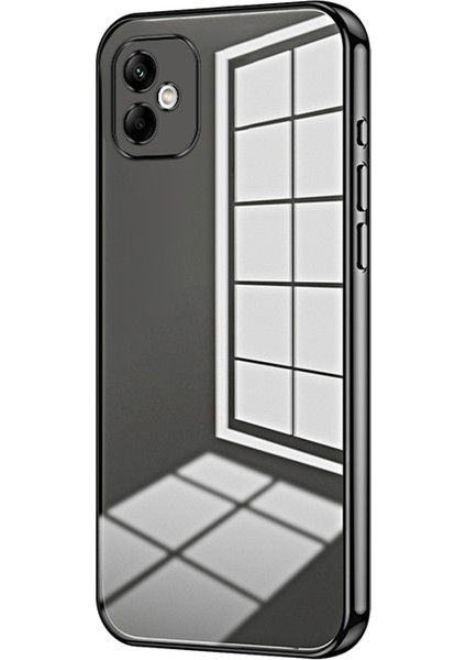 Samsung Galaxy A05 4g Elektrokaplama Tpu Kılıf Hassas Kesikli Telefon Kılıfı-Siyah (Yurt Dışından)