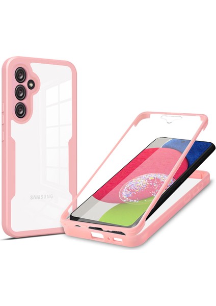 Samsung Galaxy A54 5g Şeffaf Akrilik+Tpu Telefon Kılıfı Kamera Lens Koruma Telefon Kılıfı Pet Ekran Filmi-Pembe (Yurt Dışından)