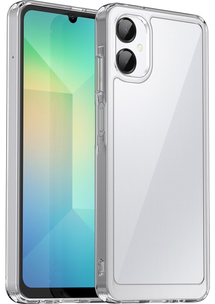 Samsung Galaxy A06 5g Kılıf Tpu+Akrilik Koruyucu Şeffaf Telefon Kılıfı-Şeffaf (Yurt Dışından)