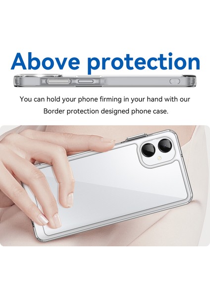 Samsung Galaxy A06 5g Kılıf Tpu+Akrilik Koruyucu Şeffaf Telefon Kılıfı-Şeffaf (Yurt Dışından) modelleri