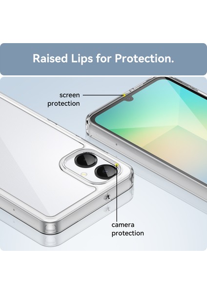 Samsung Galaxy A06 5g Kılıf Tpu+Akrilik Koruyucu Şeffaf Telefon Kılıfı-Şeffaf (Yurt Dışından) indirimleri
