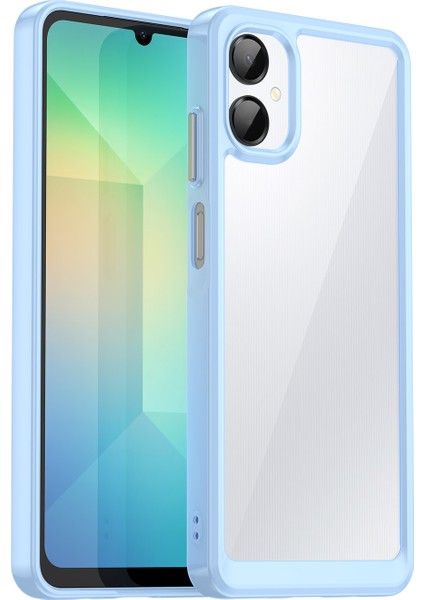 Samsung Galaxy A06 5g Kılıf Tpu+Akrilik Koruyucu Şeffaf Telefon Kılıfı-Mavi (Yurt Dışından)