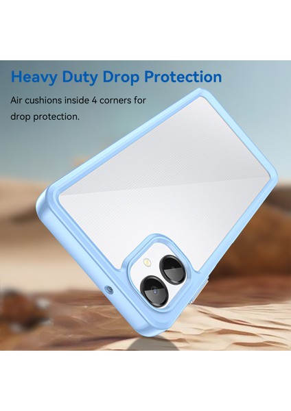 Samsung Galaxy A06 5g Kılıf Tpu+Akrilik Koruyucu Şeffaf Telefon Kılıfı-Mavi (Yurt Dışından) fiyatları