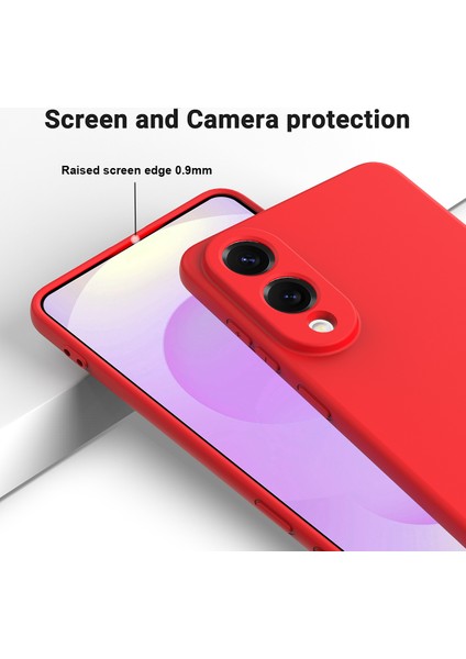 Samsung Galaxy S25 Edge Sıvı Silikon Kılıf Telefon Arka Kapağı El Kayışı Ile-Kırmızı (Yurt Dışından) fırsatları