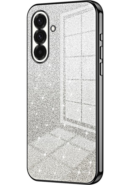 Samsung Galaxy A36 5g Kılıf Galvanik Degrade Parıltılı Tpu Telefon Kılıfı-Siyah (Yurt Dışından)