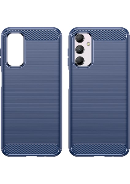 Samsung Galaxy M14 5g Için Karbon Fiber Dokulu Telefon Kılıfı,düşmeye Karşı Fırçalanmış Tpu Kapak-Mavi (Yurt Dışından) modelleri