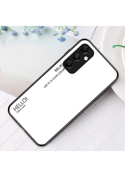 Samsung Galaxy A55 5g Kılıf Degrade Temperli Cam+Pc+Tpu Telefon Kılıfı-Beyaz (Yurt Dışından) indirimleri