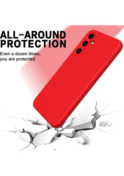 Samsung Galaxy A15 4g/5g Kılıf Için Çizilmez Telefon Kılıfı Yumuşak Astarlı Sıvı Silikon Kabuk Kayışlı-Kırmızı (Yurt Dışından) fiyatları