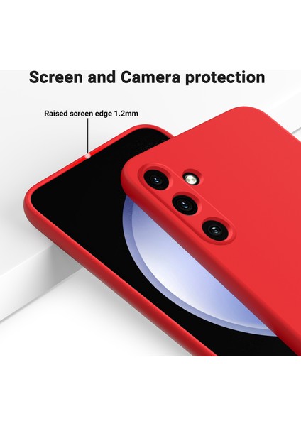 Samsung Galaxy A15 4g/5g Kılıf Için Çizilmez Telefon Kılıfı Yumuşak Astarlı Sıvı Silikon Kabuk Kayışlı-Kırmızı (Yurt Dışından) fırsatları
