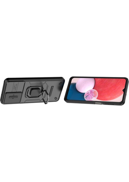 Samsung Galaxy A13 4g/5g Kılıf Pc+Tpu Kickstand Telefon Kılıfı Kayar Kamera Kapağı-Siyah (Yurt Dışından) fırsatları