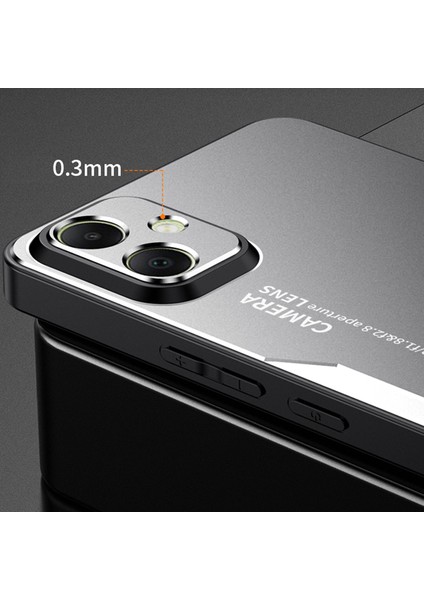 Samsung Galaxy A05 4g Çizilmez Kılıf Alüminyum Alaşım + Tpu + Pc Hibrit Telefon Kılıfı - Gümüş (Yurt Dışından) fiyatları