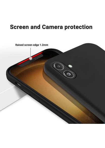 Samsung Galaxy F14 5g Anti-Toz Sıvı Silikon Telefon Kılıfı Yumuşak Astarlı Telefon Kılıfı Kayışlı-Siyah (Yurt Dışından) indirimleri